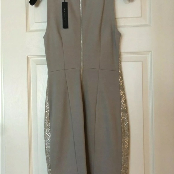 Tahari metallic snake embossed leather dress. BNWT - Picture 6 of 13